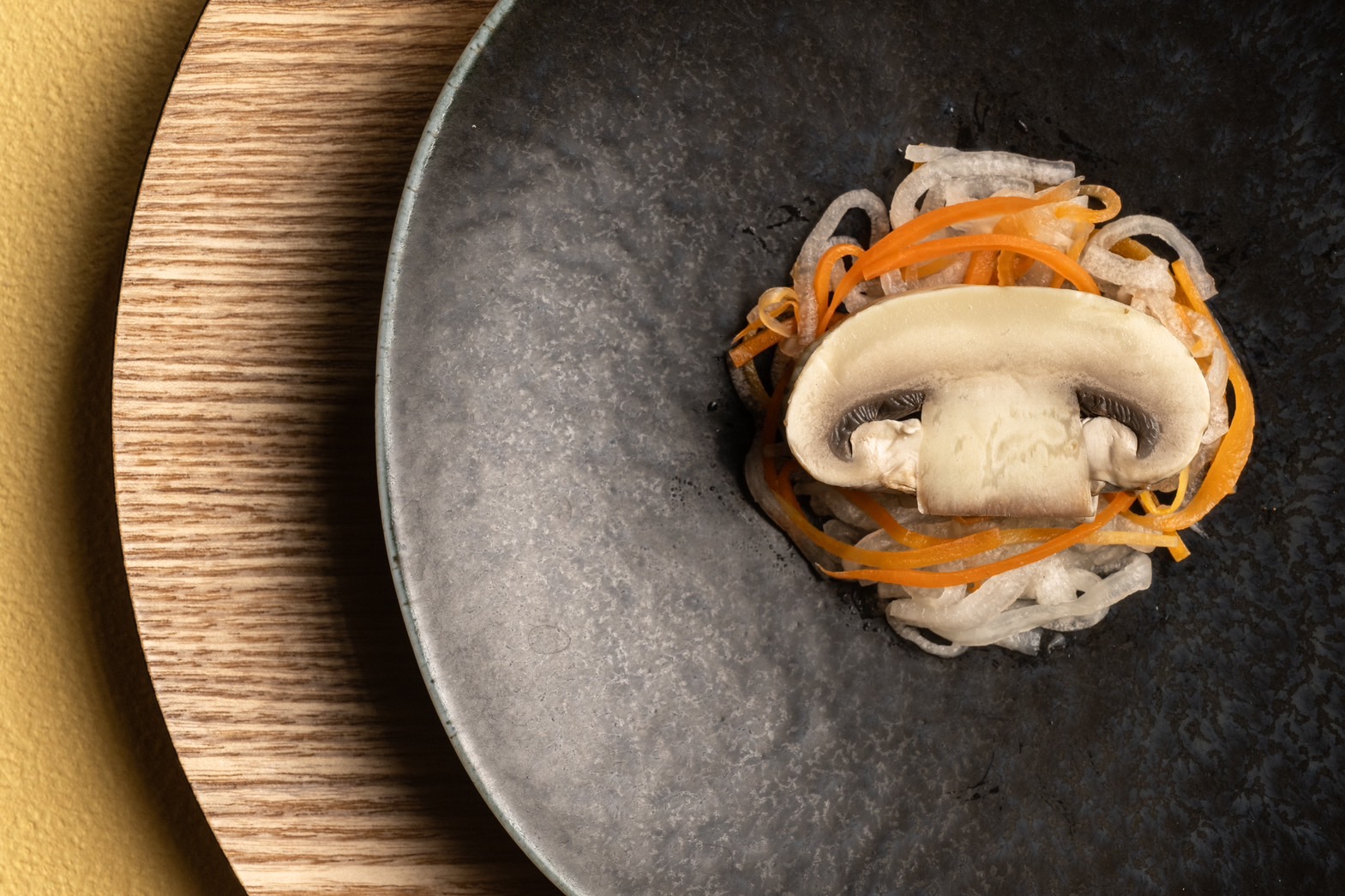 Mushrooms marinated with Konbu(kelp)