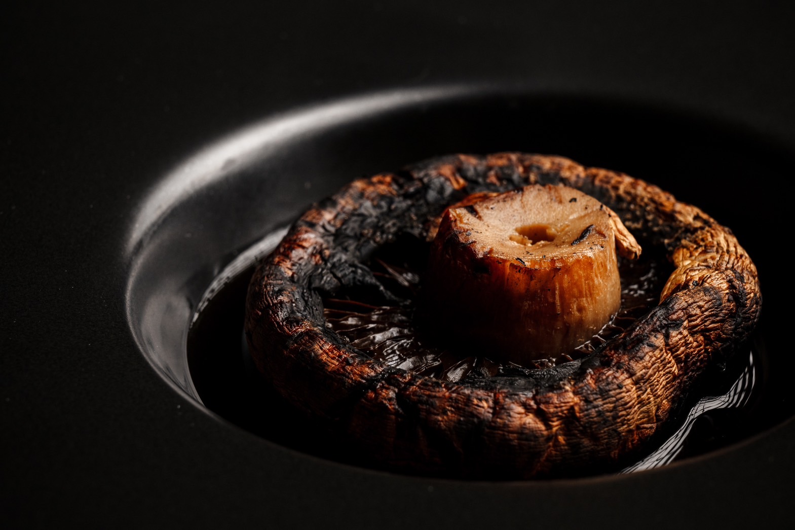 Grilled smoked mushroom with Sanbaizu(UMAMI vinegar)