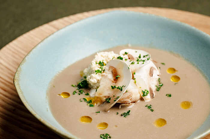 Mushroom Potage with Vegan cheese02