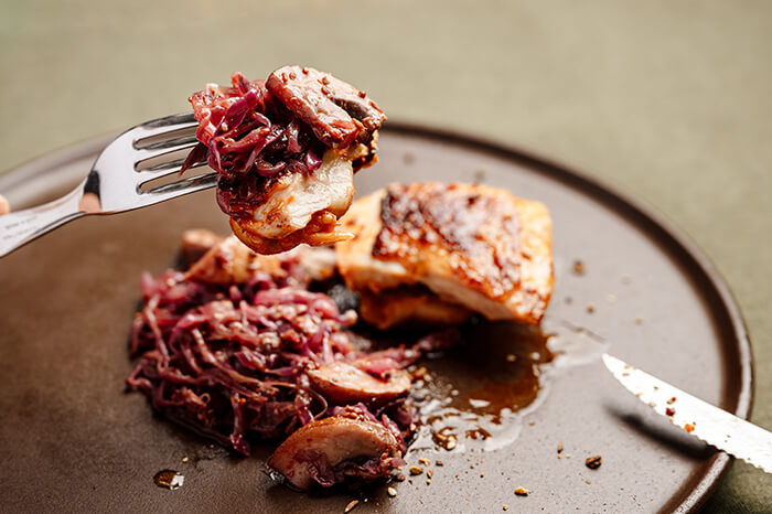 Mushroom Red Cabbage Sauce and Daisen Chicken03