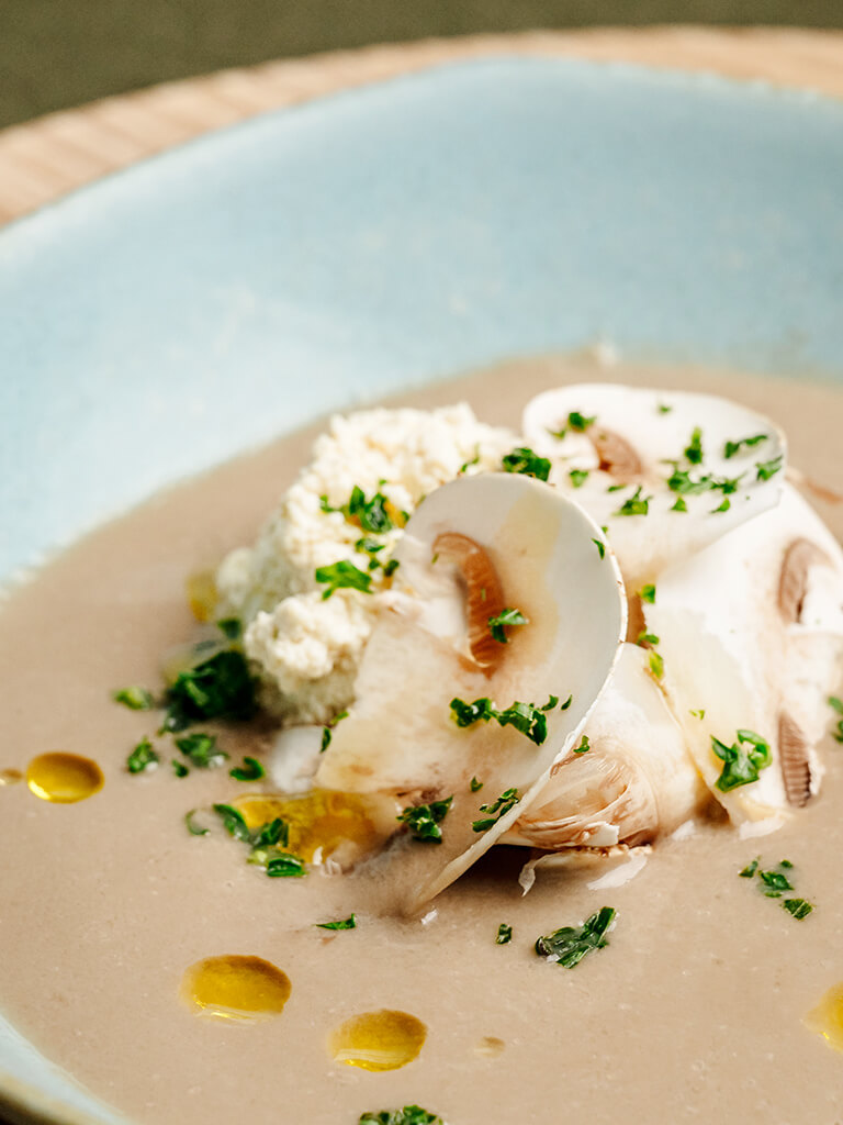 Standard Omotesando Dinner Course Menu 03 Mushroom Soup Large Size