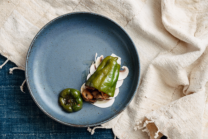 Dolma of mushroom and green pepper02