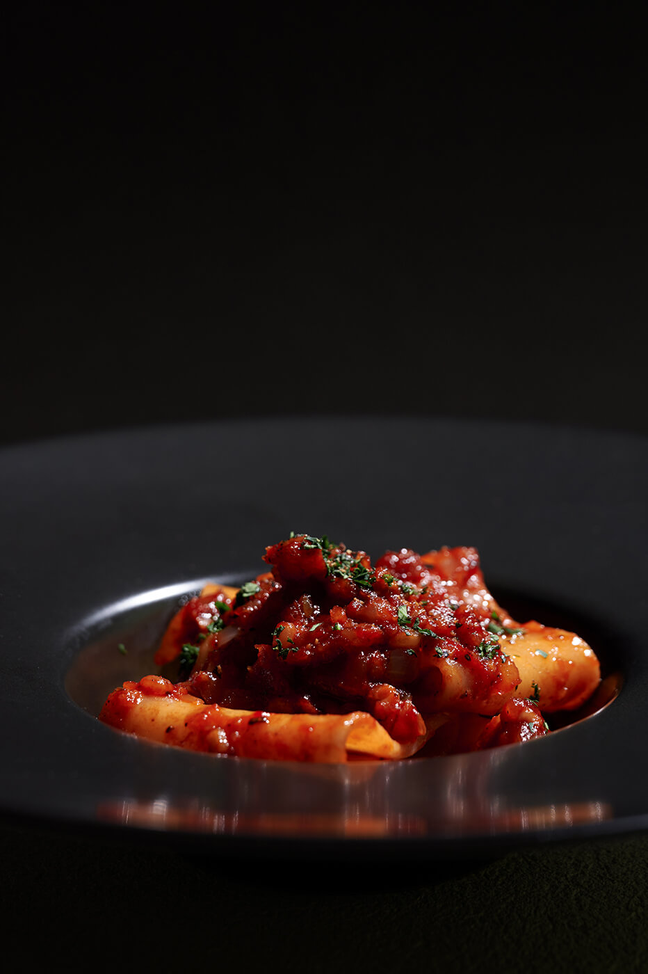 Mushroom and kinzanji miso ragout pasta(or paccheri)01