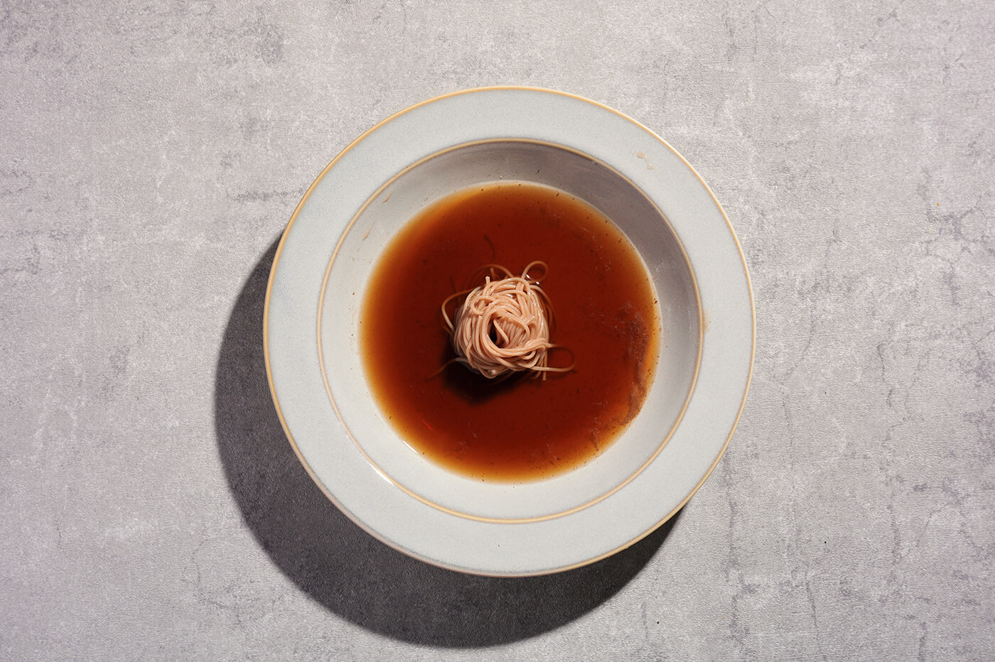 Mushroom consomme soup01