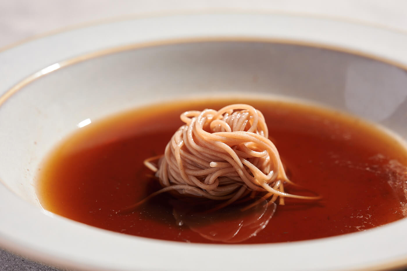 Mushroom consomme soup02