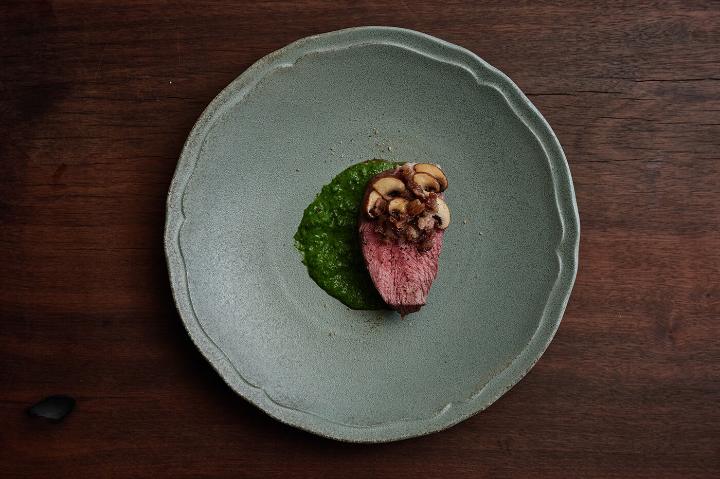 Grilled Lamb of Tasmania and Roasted Mushrooms with Fresh Green Chutney02
