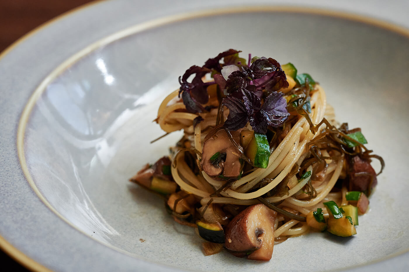 Capellini with mushroom dashi03