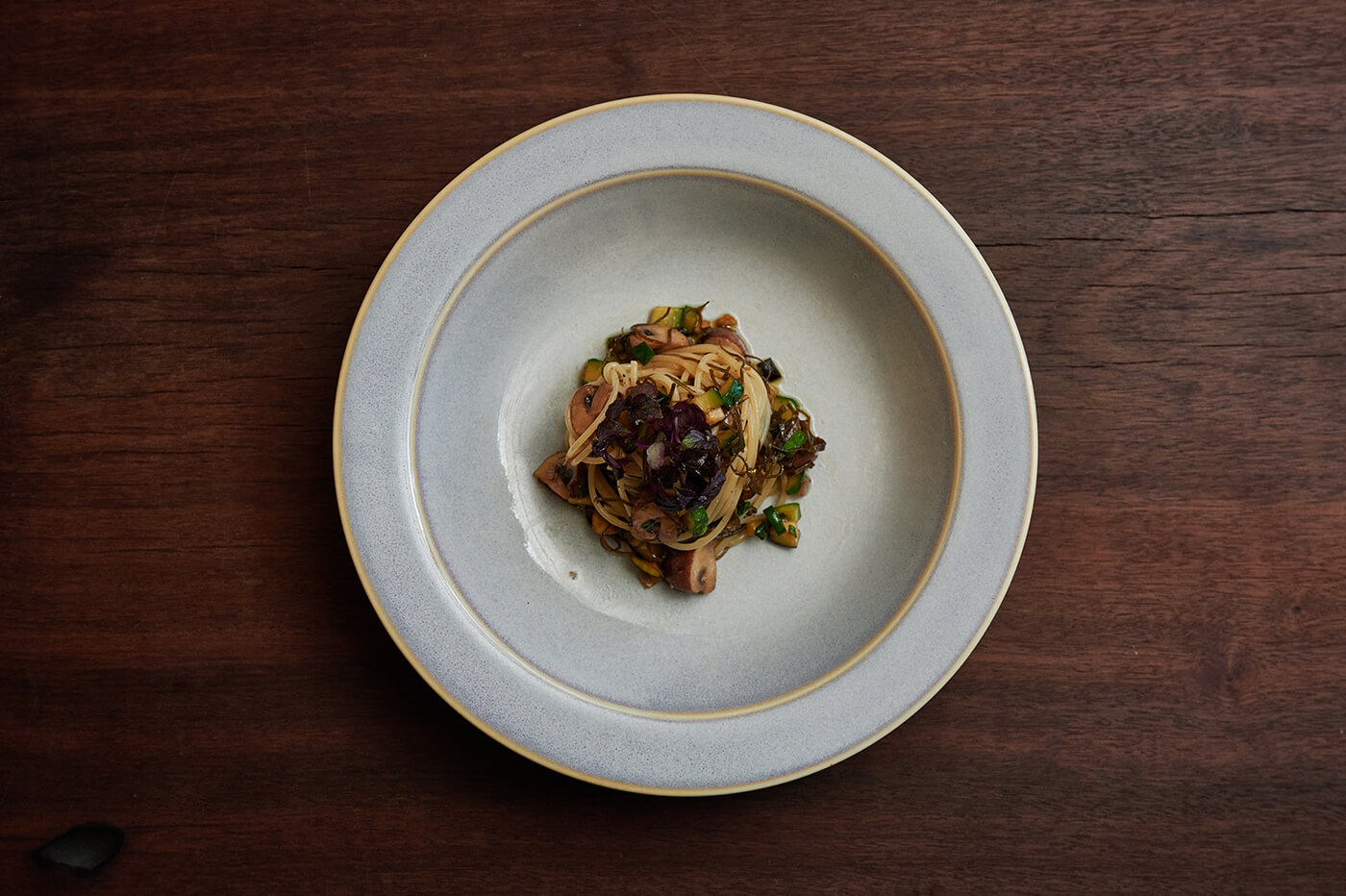 Capellini with mushroom dashi02