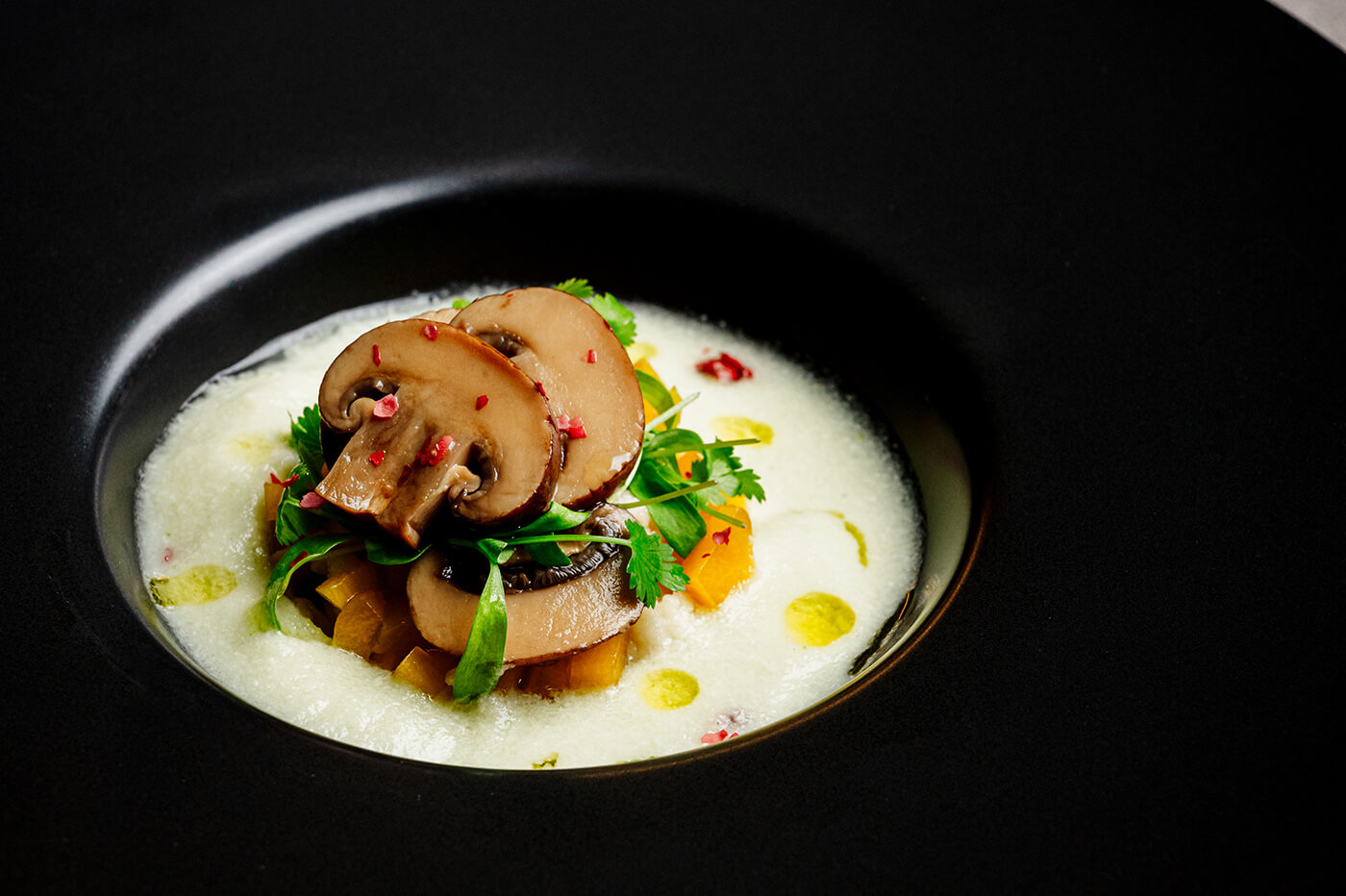 Mushrooms in Moromi(fermentation mash) vinegar and juicy cucumber aguachile02