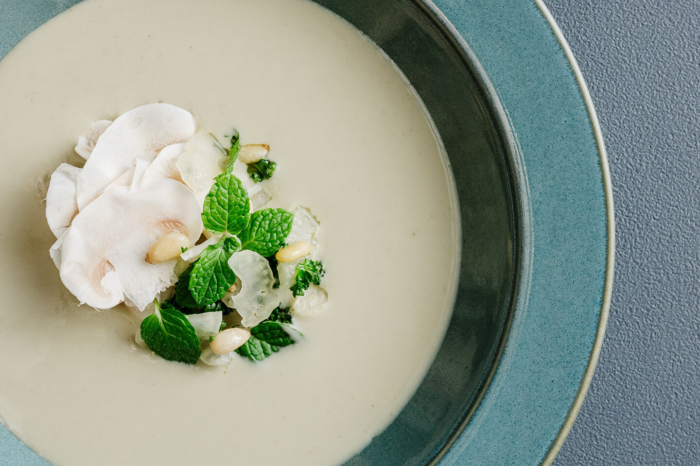 Potage of broad bean and mushroom02